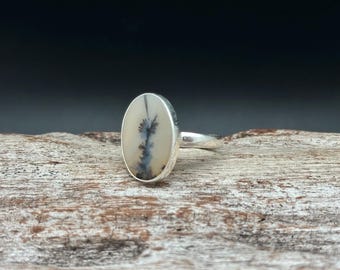 ピクチャーアゲートリング サイズ8 // 925スターリングシルバー