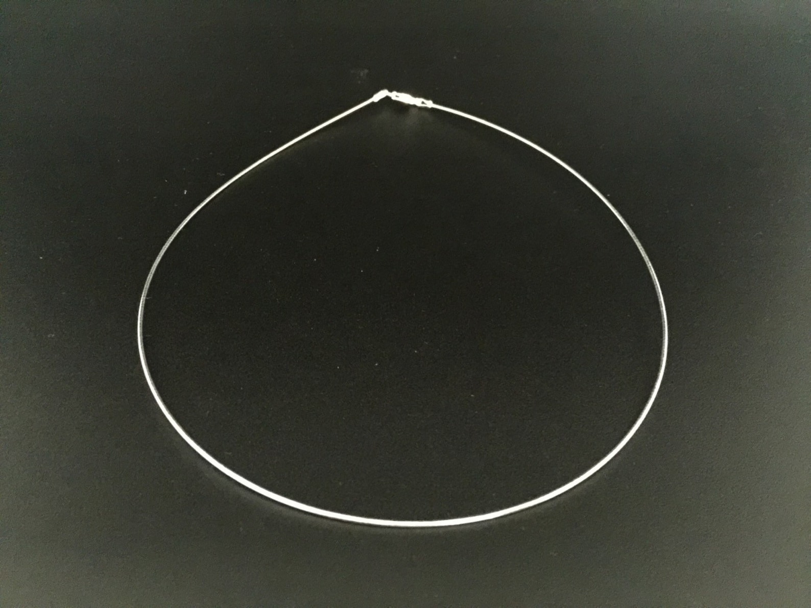 Thin Wire Choker Necklace // 925 Sterling Silver // 18 Etsy
