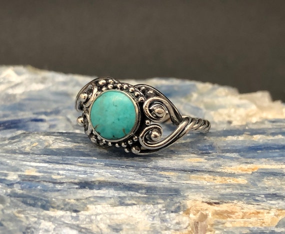 nice handmade 925 Sterling Silver Piece. Details about   Turquoise Ring by Balinese designer 
