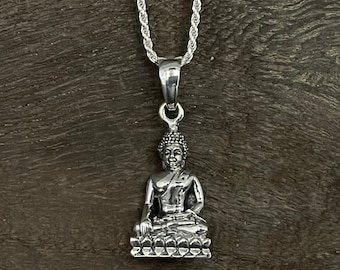 Collar con colgante de Buda - Plata de ley 925