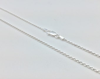 16" Rope Chain // Thin Gage // 925 Sterling Silver // Lobster Clasp // Made in Italy