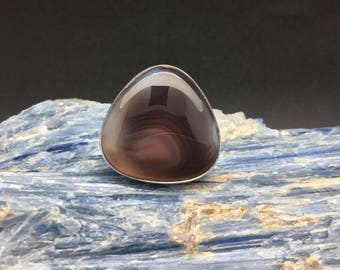 Bague en argent agate // Argent sterling 925 // Agate du Botswana // Bague en agate sterling // Taille 7