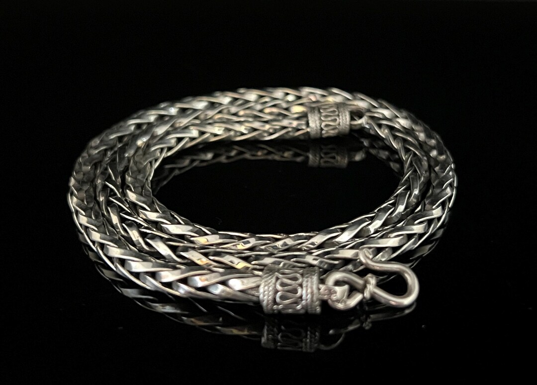 Rustic Handmade Bali Chain // 5mm Bali Chain // 925 Sterling Silver ...