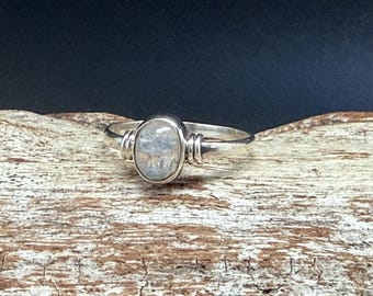Månstensring: 925 sterlingsilver, handgjord