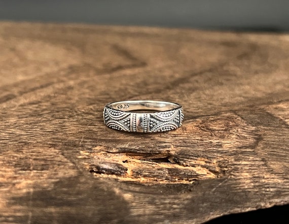 Beaded Eternity Ring Stacking Wedding Band