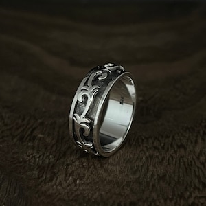 Bali Vines Spin Ring // 925 Sterling Silver // Silver Spin Ring