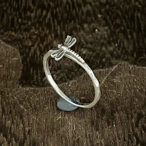 Tiny Dragonfly Ring // 925 Sterling Silver // Bali Design