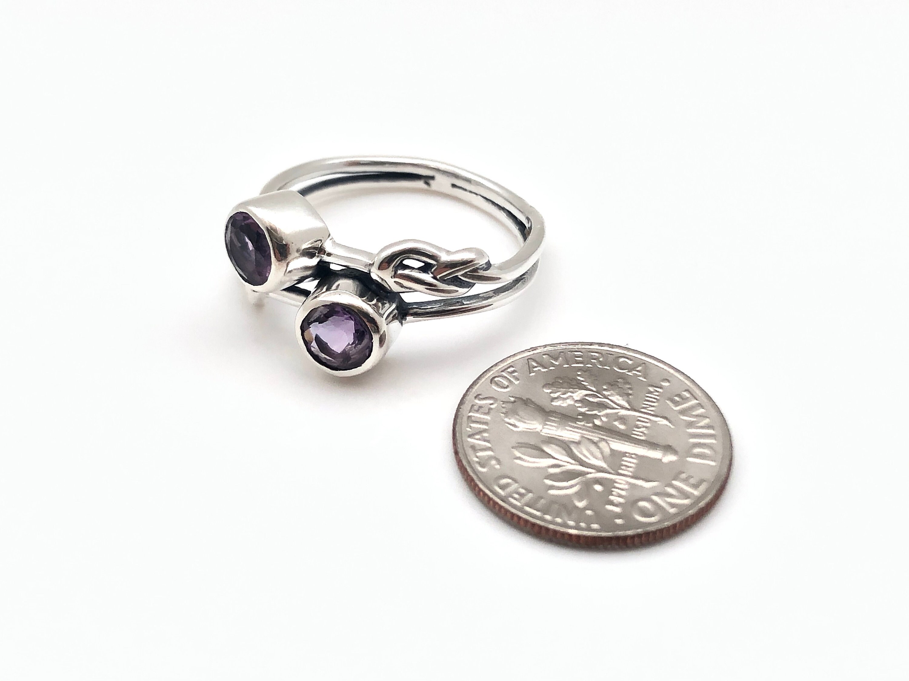 Amazon.com: 925 Sterling Silver Purple Amethyst and White
