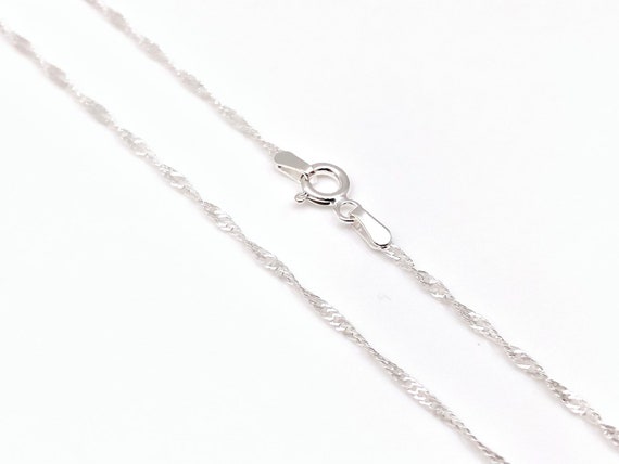 60 Cm  Collana Con Catena Laterale In Argento Sterling 925 Da 1618202224 Pollici Mn204~p128507125 - Foto 5