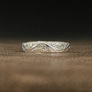 Silver Vines Ring // 925 Sterling Silver // Bali Vines Silver Band Ring