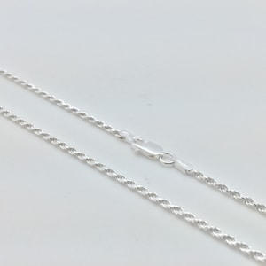 18&quot; Rope Chain // Medium Gage // 925 Sterling Silver // Lobster Clasp // Made in Italy