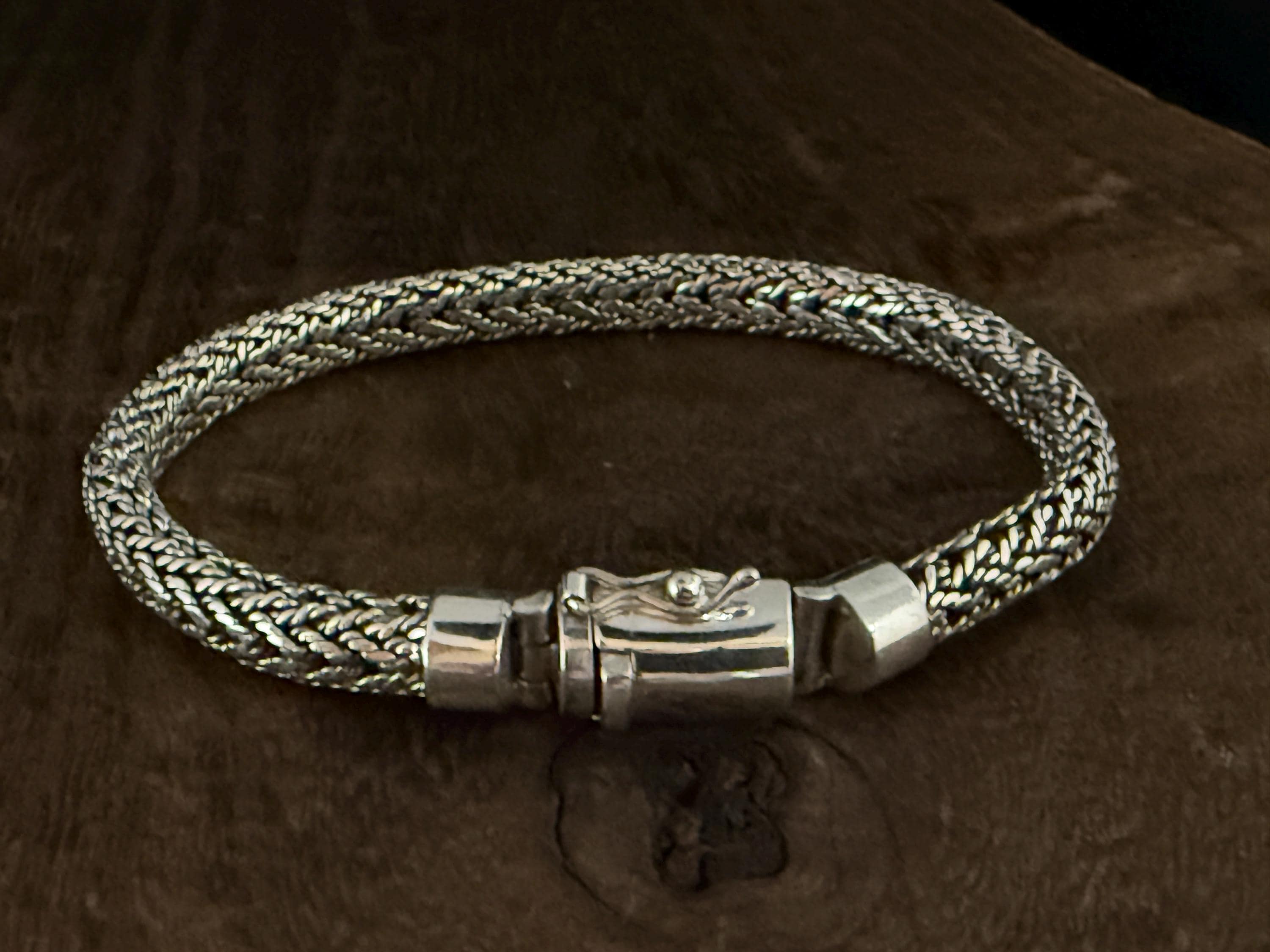 Woven Silver Bracelet // 925 Sterling Silver // 7 to 8.5 Inches