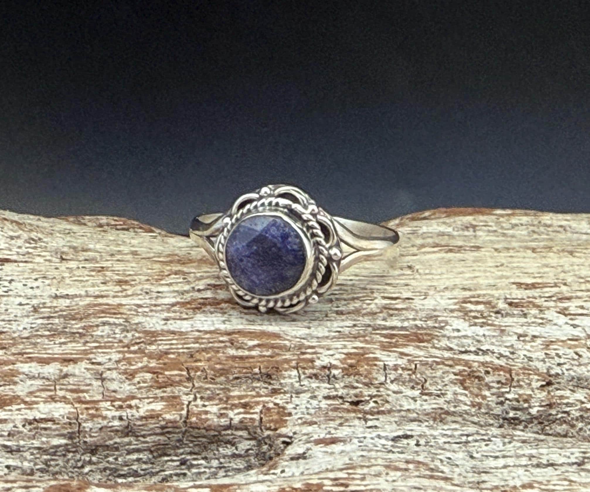 Sapphire silver antique ring - Etsy 日本