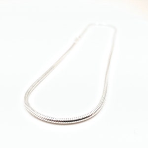Thick Silver Snake Chain // Sterling Silver // 2.1 mm Snake Chain // Pendant Chain