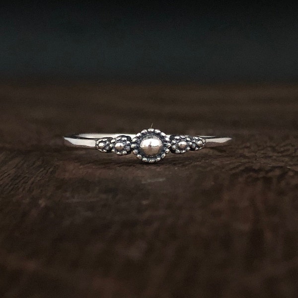 Balinese stapelring//925 sterling zilver//geoxideerd