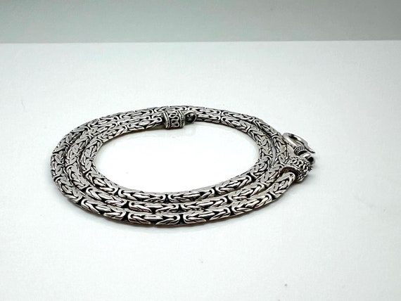 フラットバリビザンチンチェーン // 3.5 mm // 925スターリング