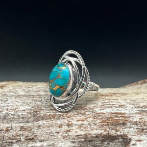Käfig Türkis Ring Size 8 // 925 Sterling Silber // Aktueller Ring