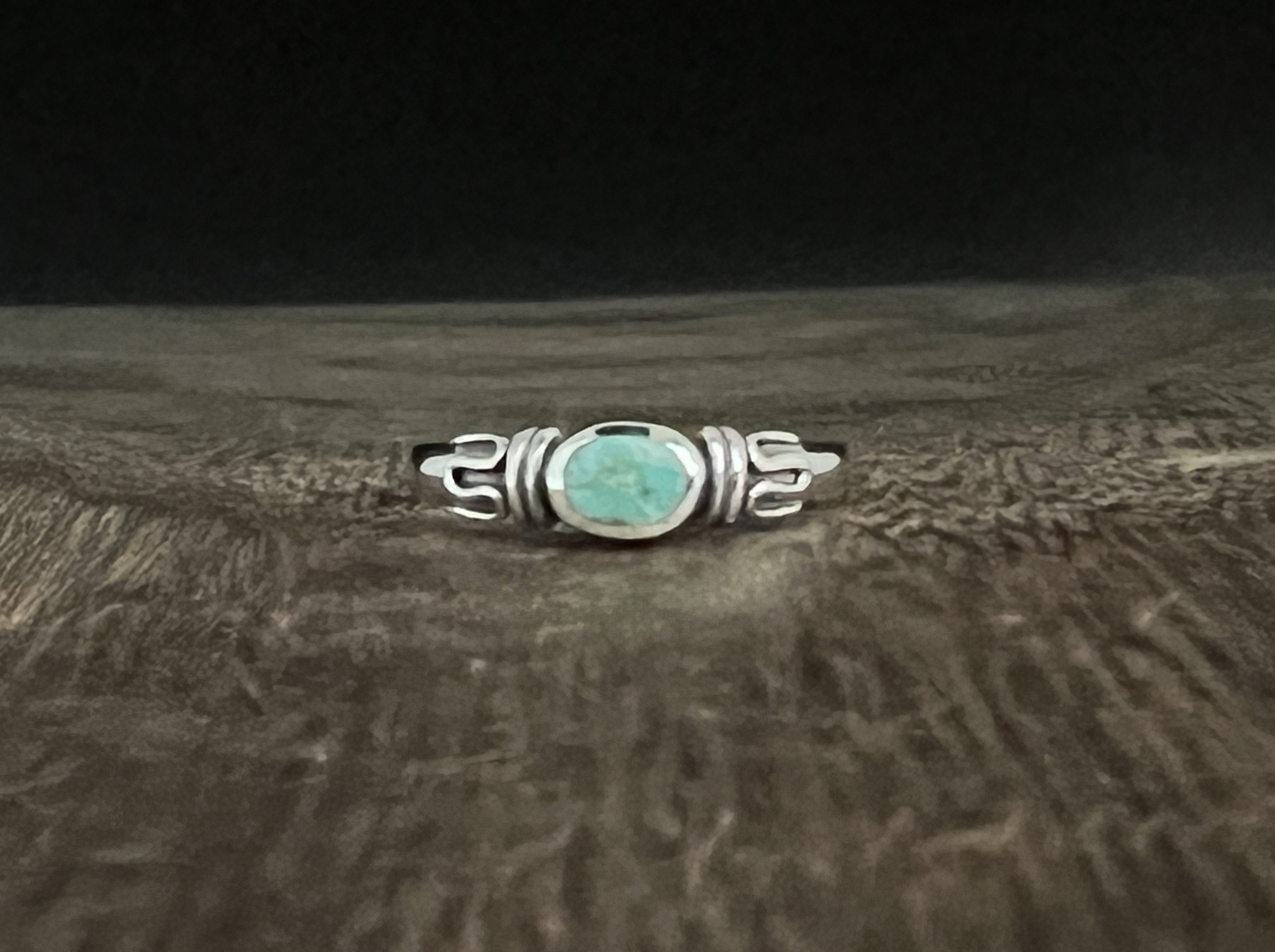 Small Traditional Style Turquoise Ring in 925 Sterling Silver With ...
