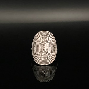 Beaded Pattern Ring // 925 Sterling Silver // Oxidized Tribal Ring