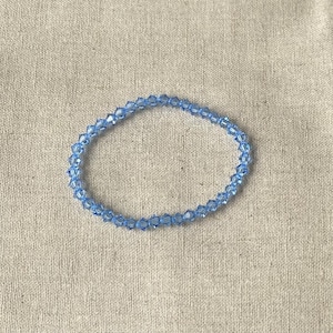 Light Blue Genuine Swarovski Stretch Crystal Bracelet