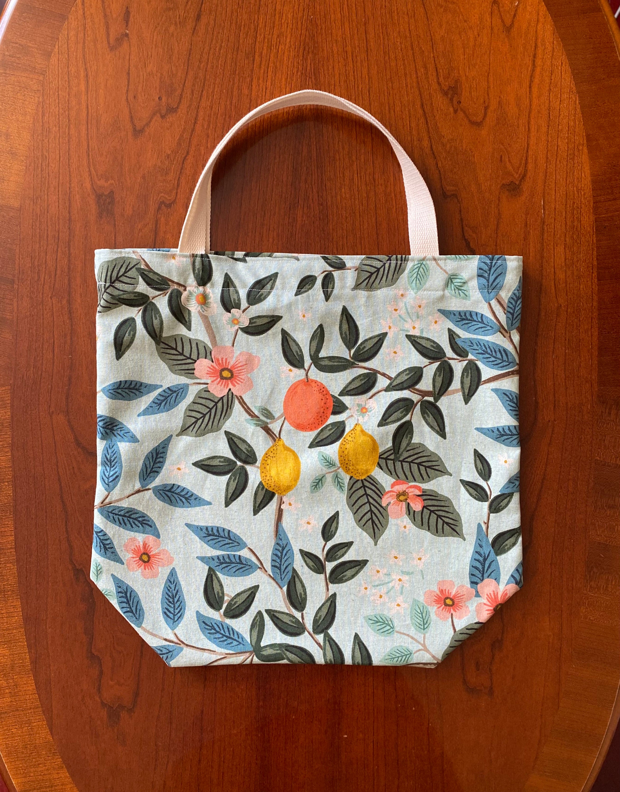 Citrus Grove in Mint | Canvas Tote Bag - Etsy