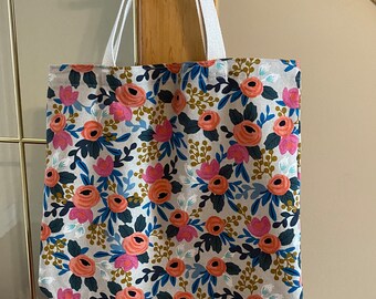 Les Fleurs Rosa Naturel | Sac fourre-tout en toile