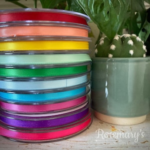 Ruban double satin 6 mm économique. 37 couleurs au choix.