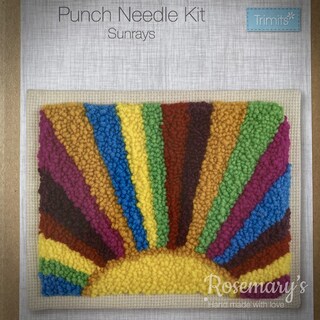 Trimits Kit Punzone Ad Ago 20,3 Cm - Arcobaleno - Tessuto Prestampato E Filati Inclusi