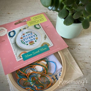 Make Your Own DIY Home Sweet Home Cross Stitch Hoop Kit Simply Make by DoCrafts