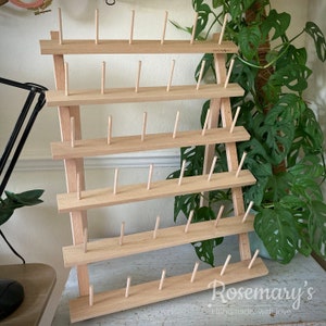 Beech Wood 36 Overlocking Large Cone Spool Holder Rack Organiser Stand or Wall Mount by Milward