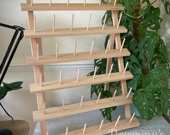 Bokträ 36 Overlocking Stor Konisk Trådrullehållare Rack Organizer Stativ eller Väggmontering av Milward