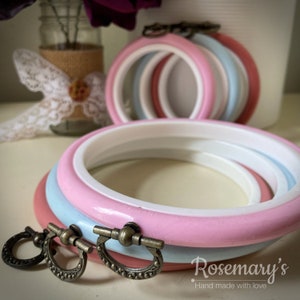 Flexi round and oval embroidery hoops 2.5”, 3.5", & 4” to choose from