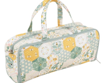 Patchwork Bee Knitting Bag with Pin Case Storage by HobbyGift