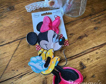Disney Embroidered Iron On / Sew On Extra Large Mickey and Minnie Mouse Motif / Patch (Mickey 190mm x 130mm & Minnie Mouse 200 x 130mm)