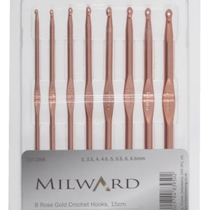 Milward Rose Gold Crochet Hook Set Milward Rose Gold Crochet Hook Set