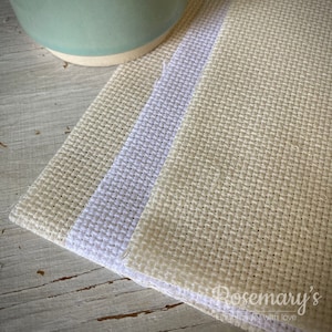 Aida 18 count Cross-Stitch Embroidery Sewing Mesh Cotton Fabric Java Canvas in White or Cream Multibuy / Bulk Buy Discount
