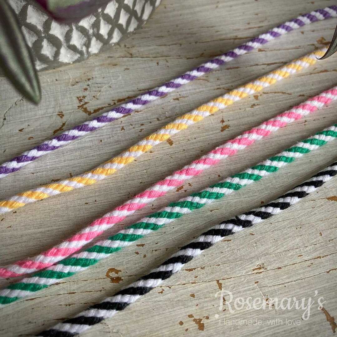 Quality Coloured Cord 4mm 12 Colours to Choose From, Choose Your Own ...