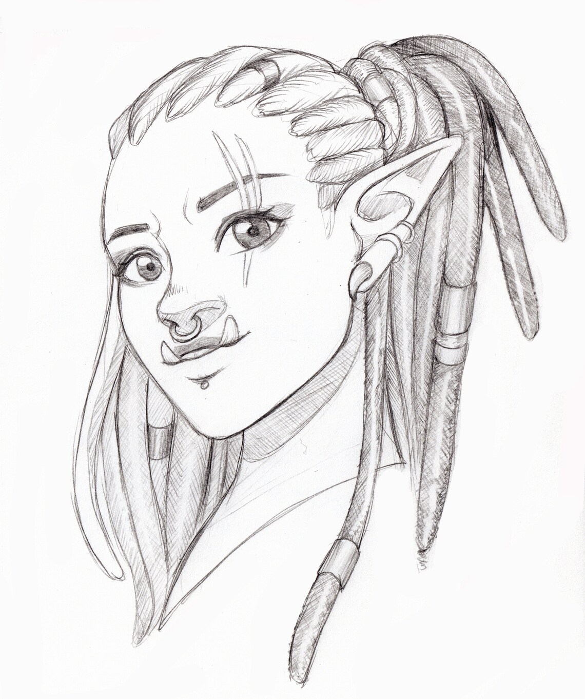 Hand Drawn RPG Character Headshot Drawing - Etsy
