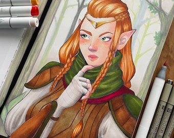Hand Drawn D&D Character Drawing - I will draw your Dungeons and Dragons Character! -Bust-