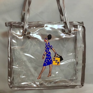 Sigma Gamma Rho  Clear Diva Make-up Bag (8”x2.75”x 7”)