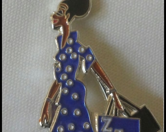 Zeta Phi Beta Sorority Lady Diva Lapel Pin