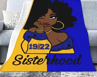 Sigma Gamma Rho Sorority Sassy Girl Flannel Throw Blanket