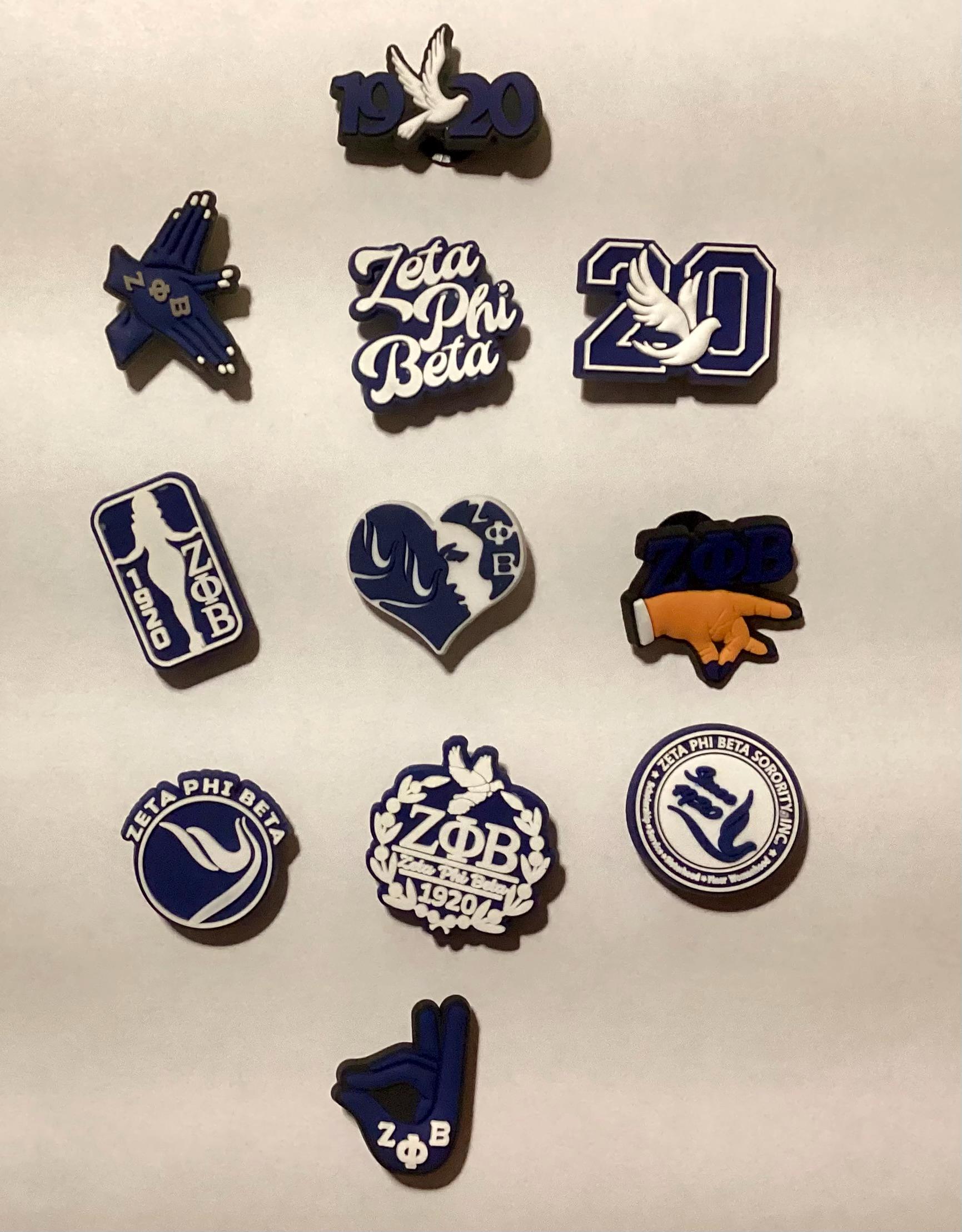Zeta Phi Beta Sorority Croc Shoe Charms