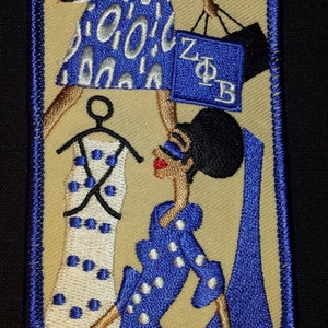 Zeta Phi Beta Embroidered Diva Luggage Tag