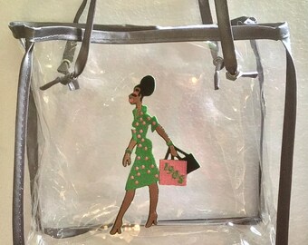 1908 Sorority Clear Diva Lady Make-up Bag