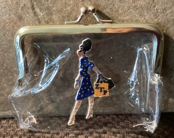 New Diva Sigma Gamma Rho Sorority Clear Accessories/Lipstick/Change Purse (4.7”x3.5”)