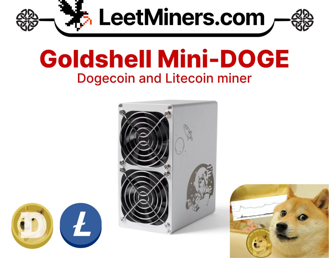 Minería Dogecoin LTC Minero ASIC Goldshell Mini Doge - WiFi, Dual