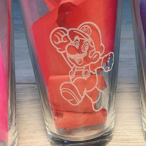 Super Mario Bros Glasses Set of 4 Super Mario Brothers Etsy