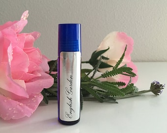 English Garden Natural Perfume - Oil-based essential oil perfume in roller applicator bottle