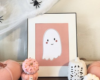 Decoraciones Fantasma, Decoración De Halloween Imprimible, Fiesta De Halloween, Lindo Estampado De Halloween, Escuadrón Ghoul, Decoración De Halloween Infantil, Arte Rosa de Halloween